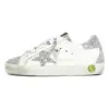 Superstar Glitter Leather Sneakers Silver