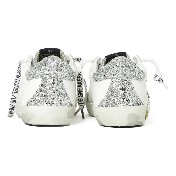 Superstar Glitter Leather Sneakers Silver - Image 4