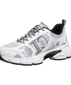 Dior Chrono Sneakers, White and Black, Unisex