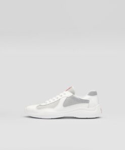 Patent leather and technical fabric Prada America's Cup sneakers