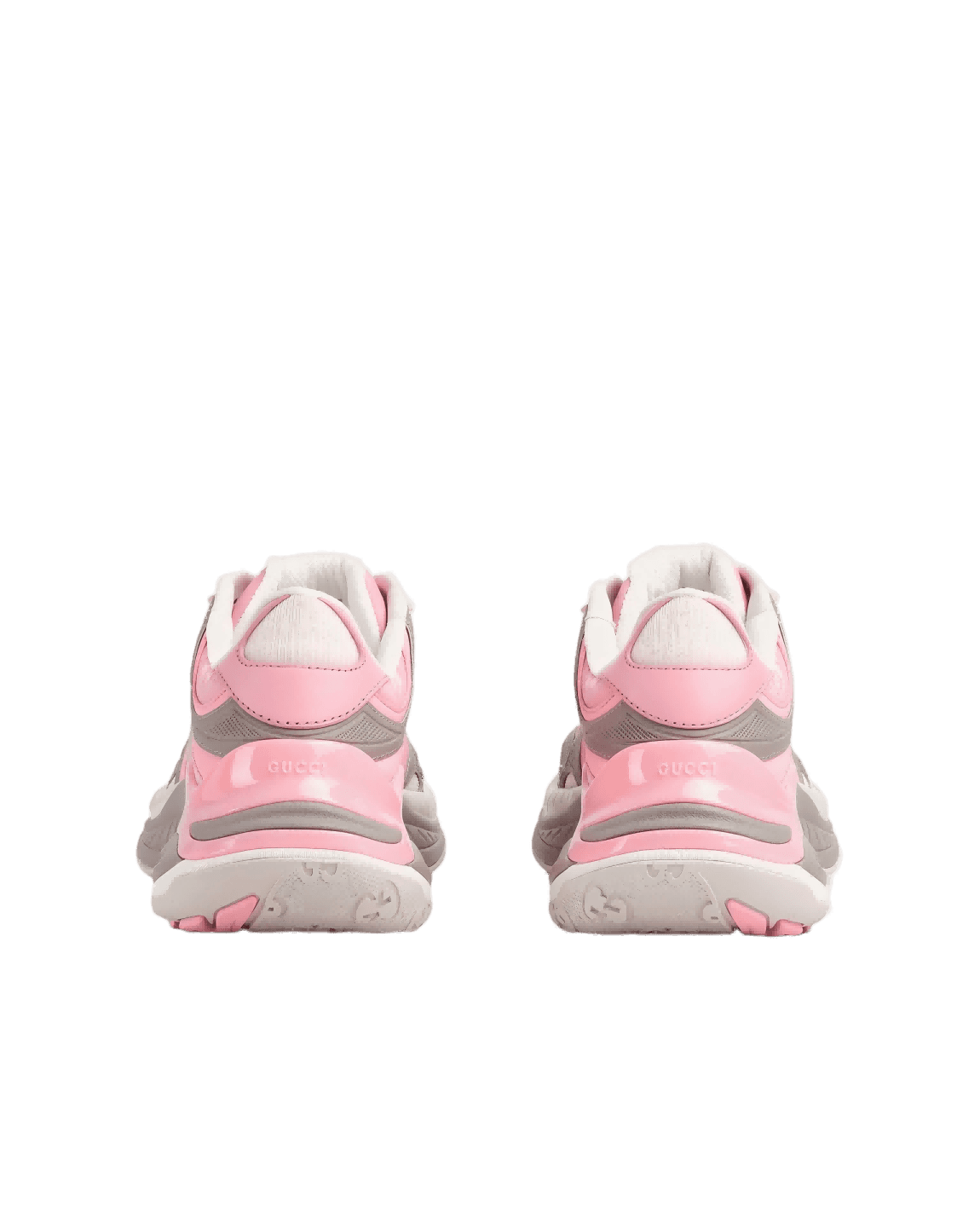 Gucci - 2.0 Mesh & Leather Pink / Grey Low Top Sneakers - Image 4