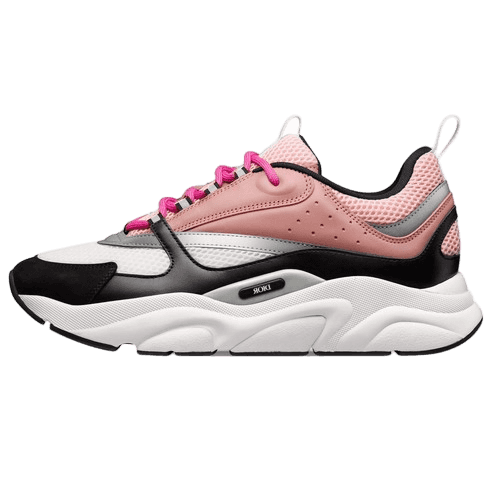 Dior B22 Pink White Black Calfskin Trainer